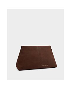 Katie Loxton Laila Suedette Clutch - Chocolate